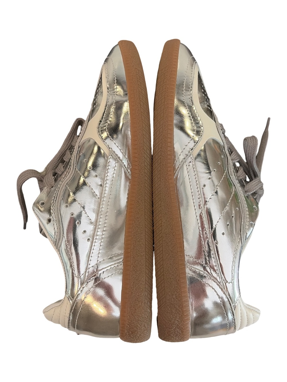 Alohas Tb.490 Women’s Sz 39 Silver Metallic Leather Rife Fashion Sneakers - Picture 5 of 9